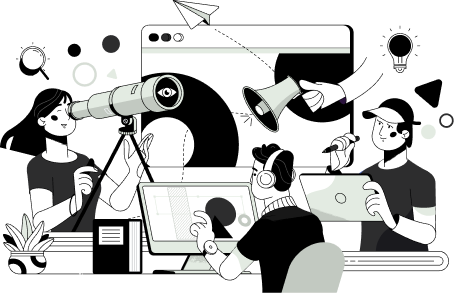 Illustration of Dvika team and systems